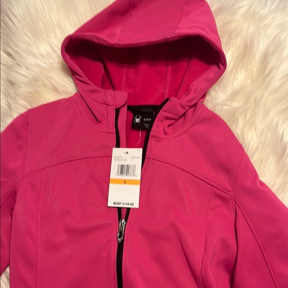 Spyder Vibrant Pink Hooded Jacket - Picture 6 of 6